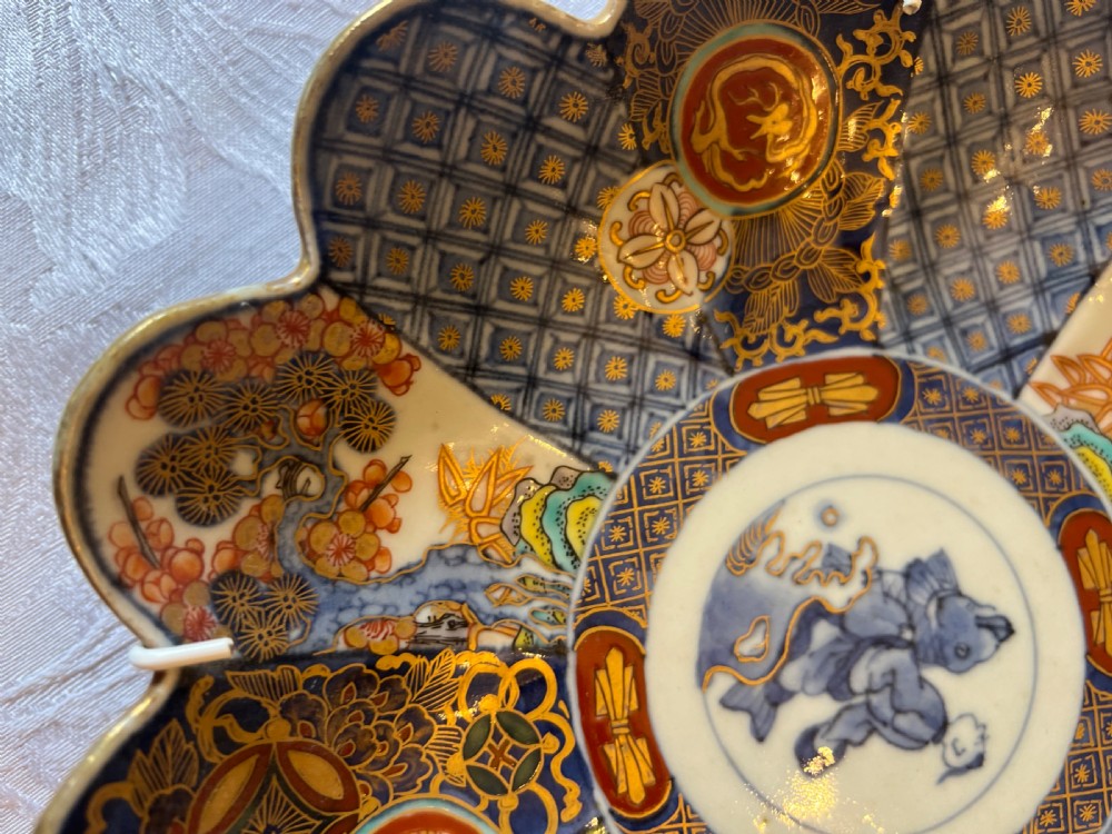 Beautiful Pair of Small Imari Wall Plates View V