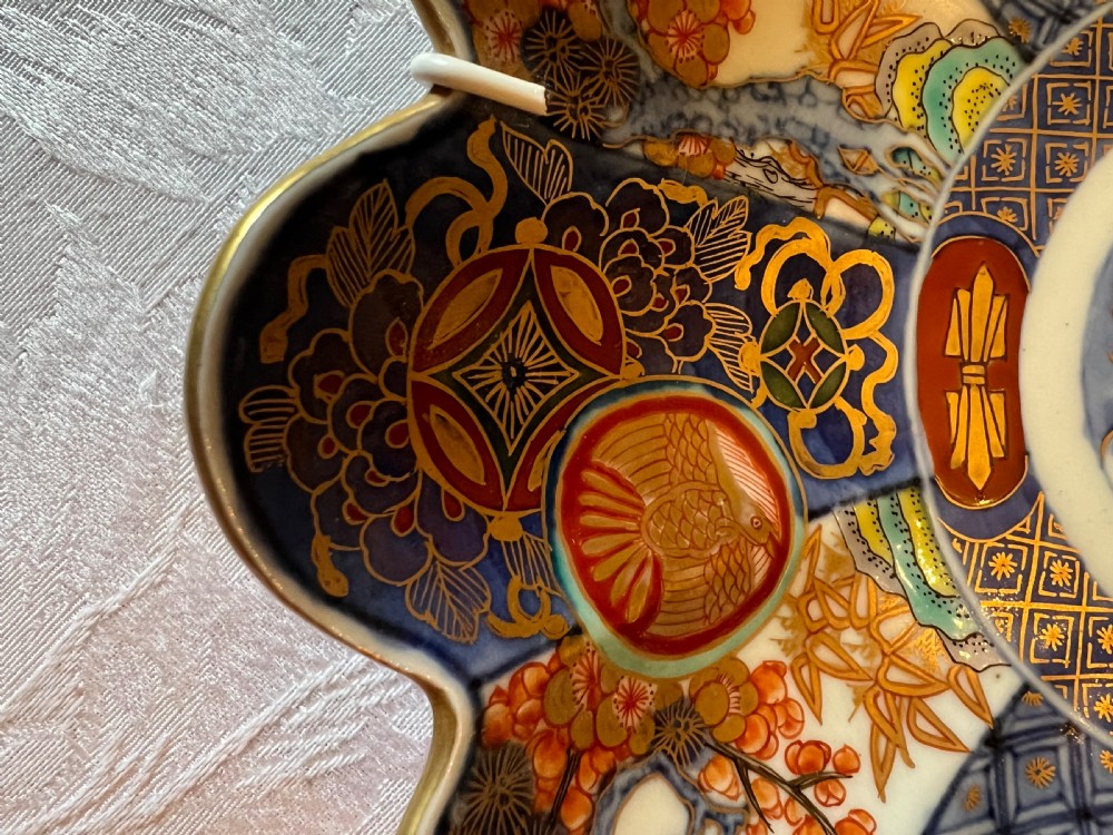Beautiful Pair of Small Imari Wall Plates View X