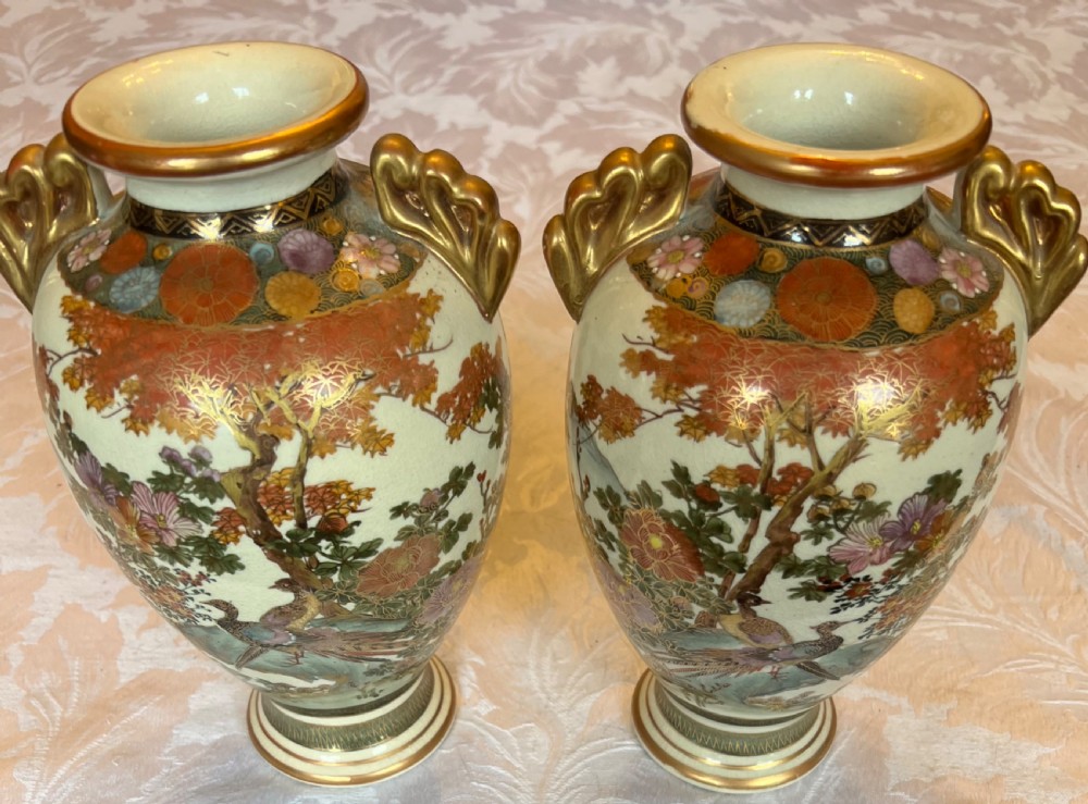 Pair of Satsuma Vases