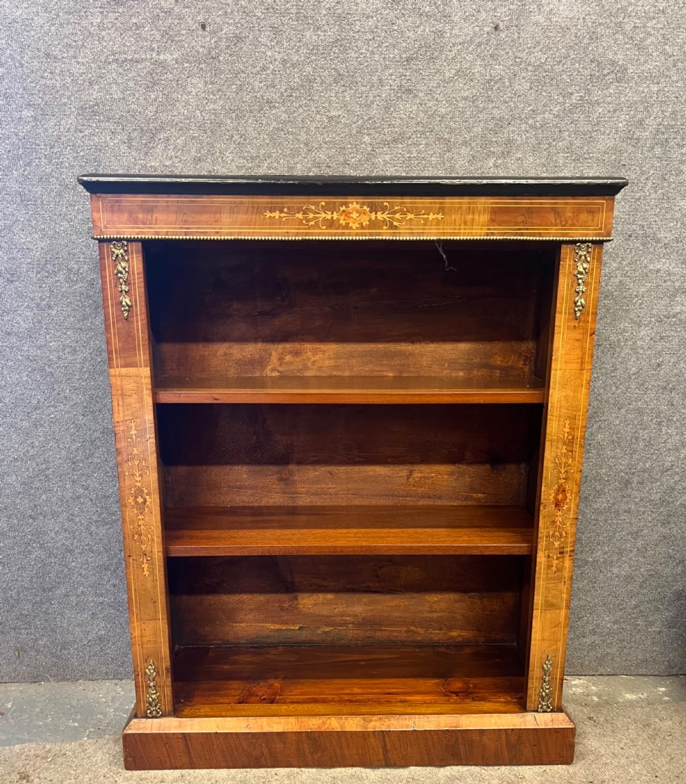 Antique Walnut Dwarfe Open Bookcase