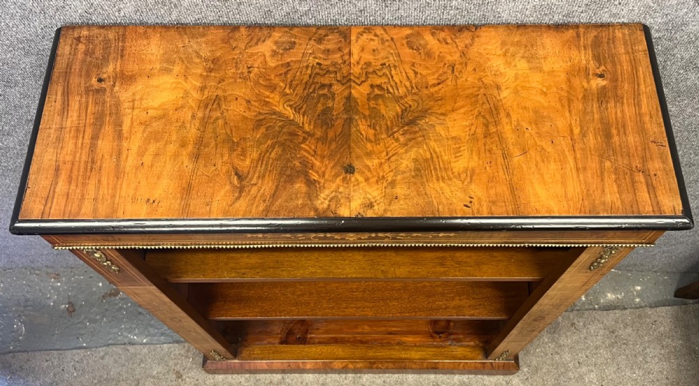 Antique Walnut Dwarfe Open Bookcase View XI