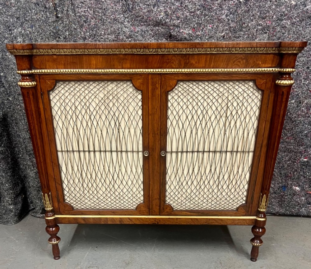Superb Rosewood & Gilded Side Cabinet