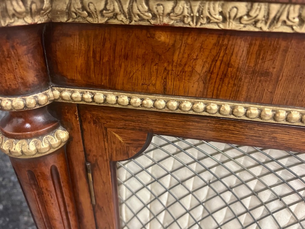 Superb Rosewood & Gilded Side Cabinet View VIII