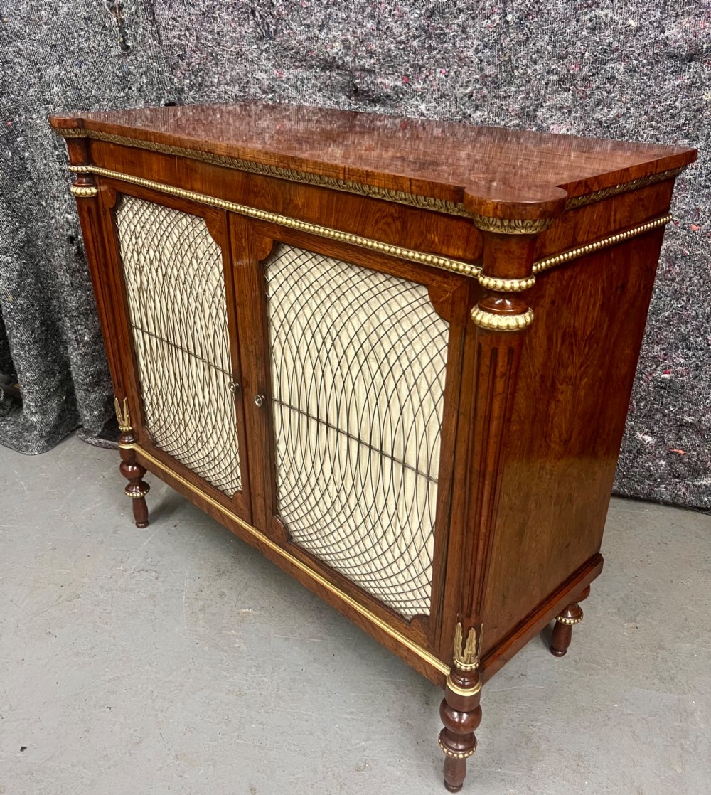 Superb Rosewood & Gilded Side Cabinet View IX