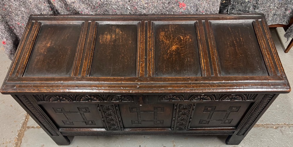 Original Early Oak Coffer View XIV