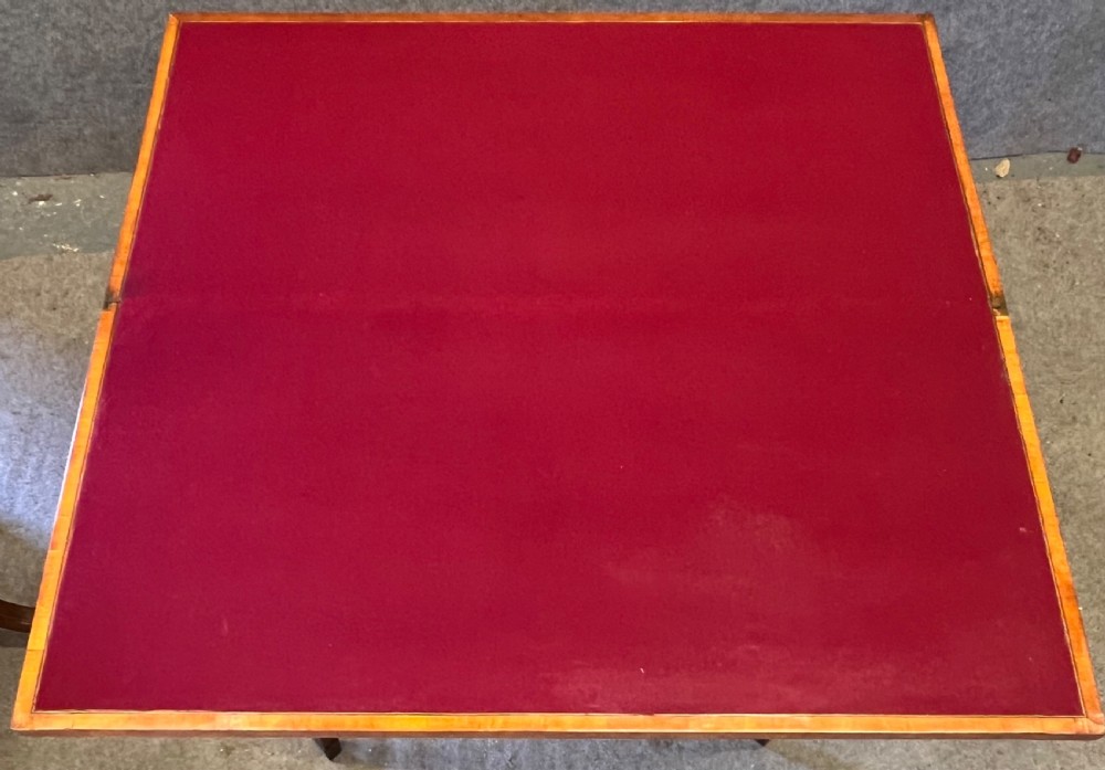 Sheraton Period Satinwood & Inlaid Card Table View VII