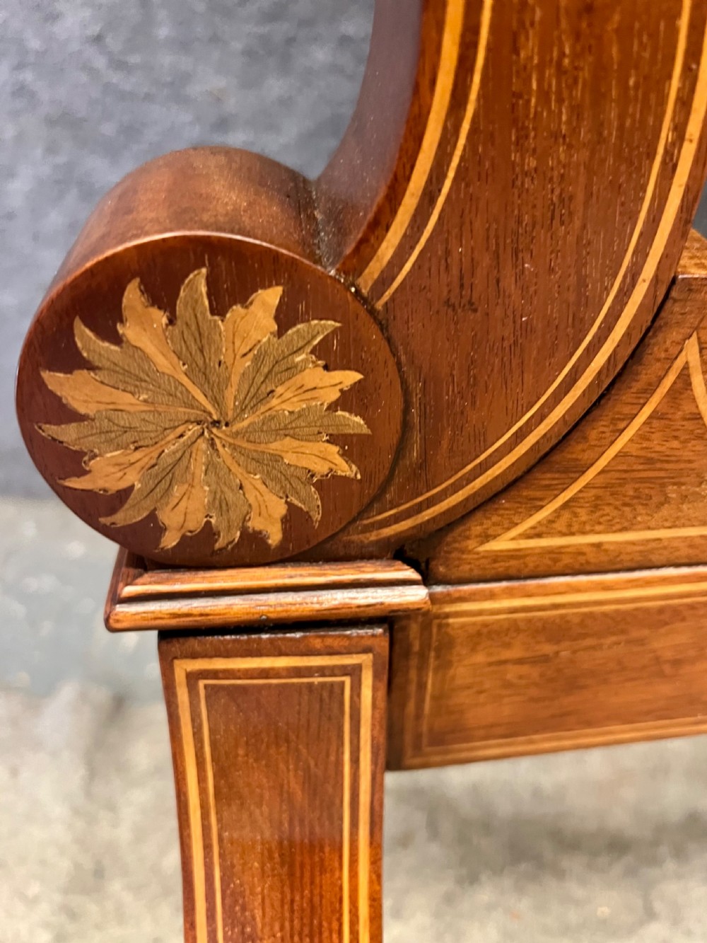 Edwardian Shield Shaped Cheval Mirror View III