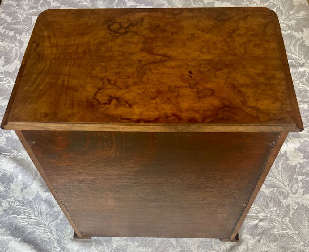 Miniature Victorian Burr Walnut Chest View VI