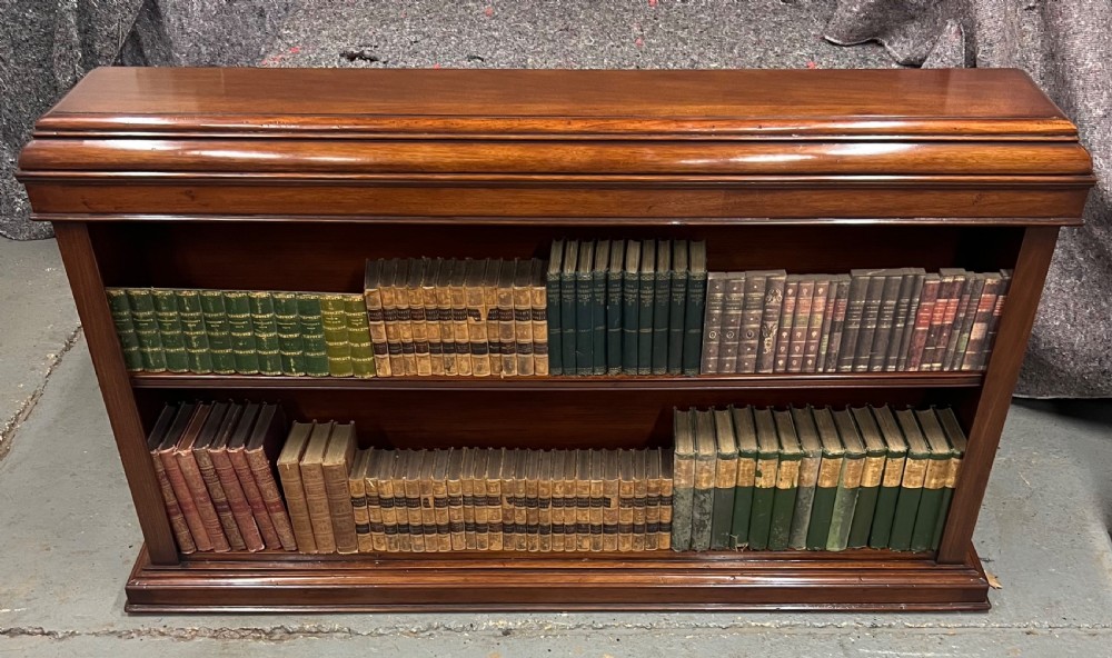 Large Pair of Edwardian Mahogany Open Bookcases View V