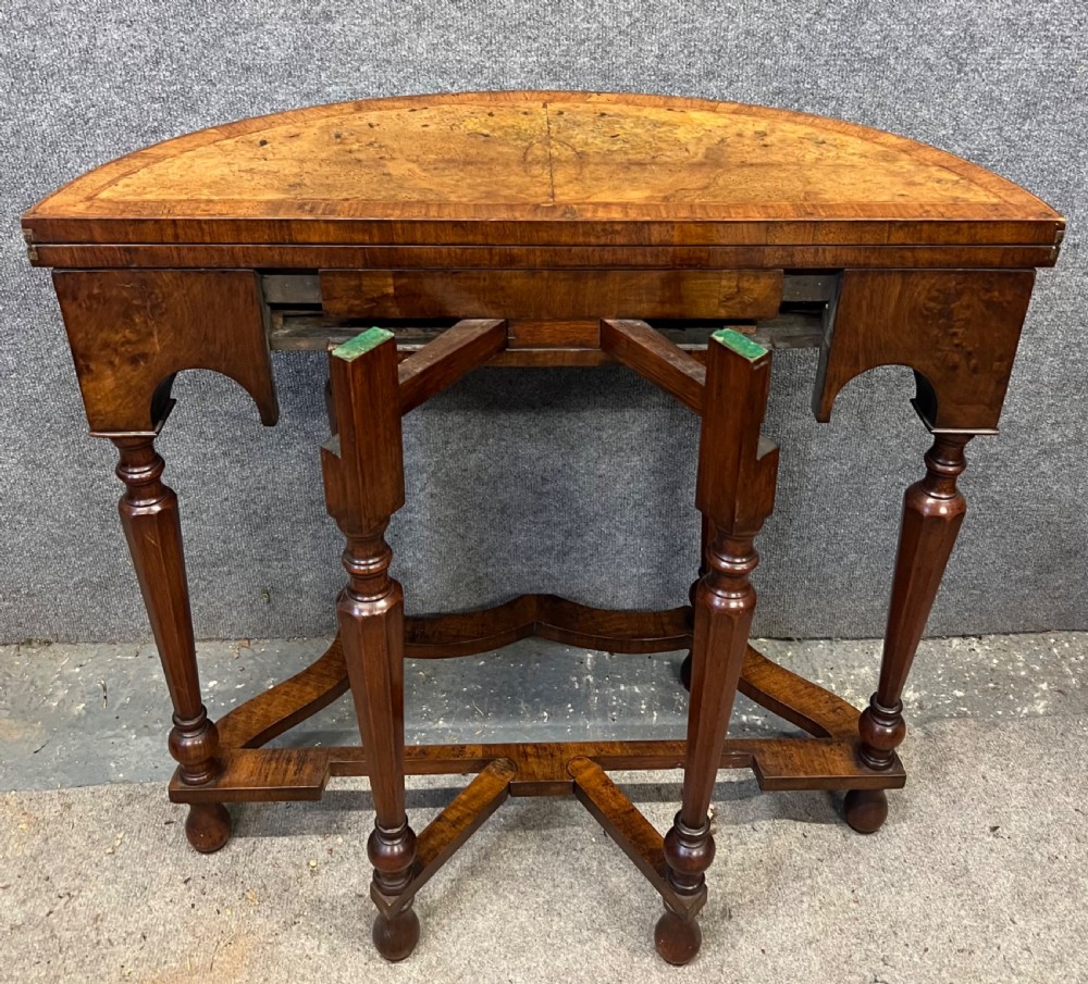 Antique William & Mary Style Burr Walnut Credence Table View III