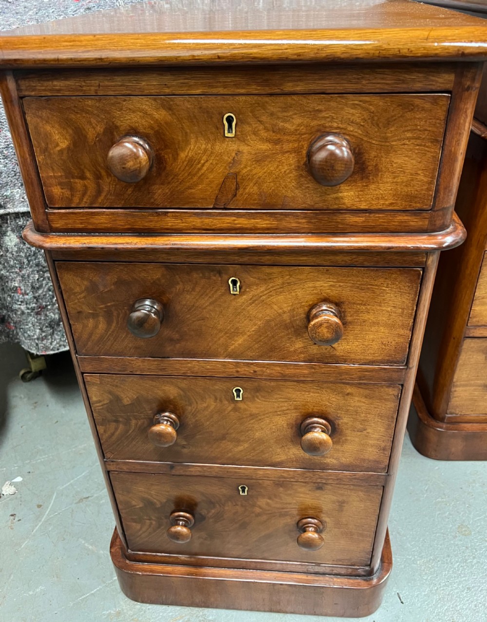 Antique Pair of Mahogany Bedside Chests  View IV