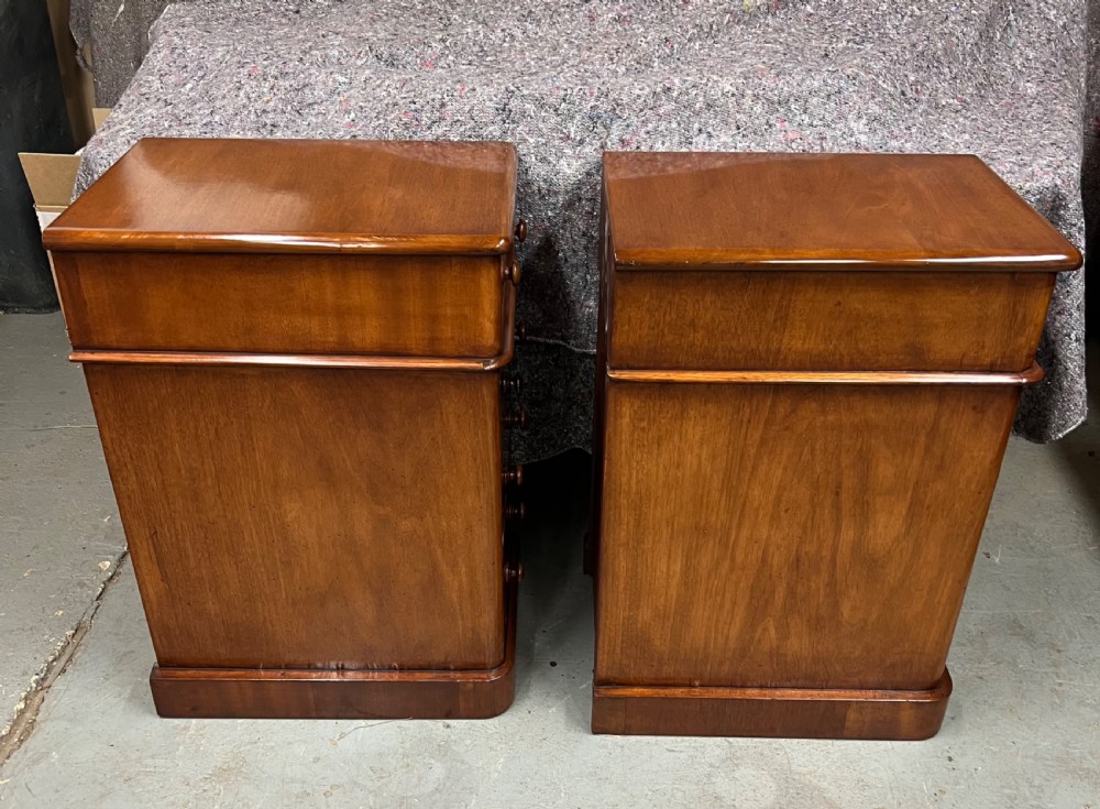Antique Pair of Mahogany Bedside Chests  View IX