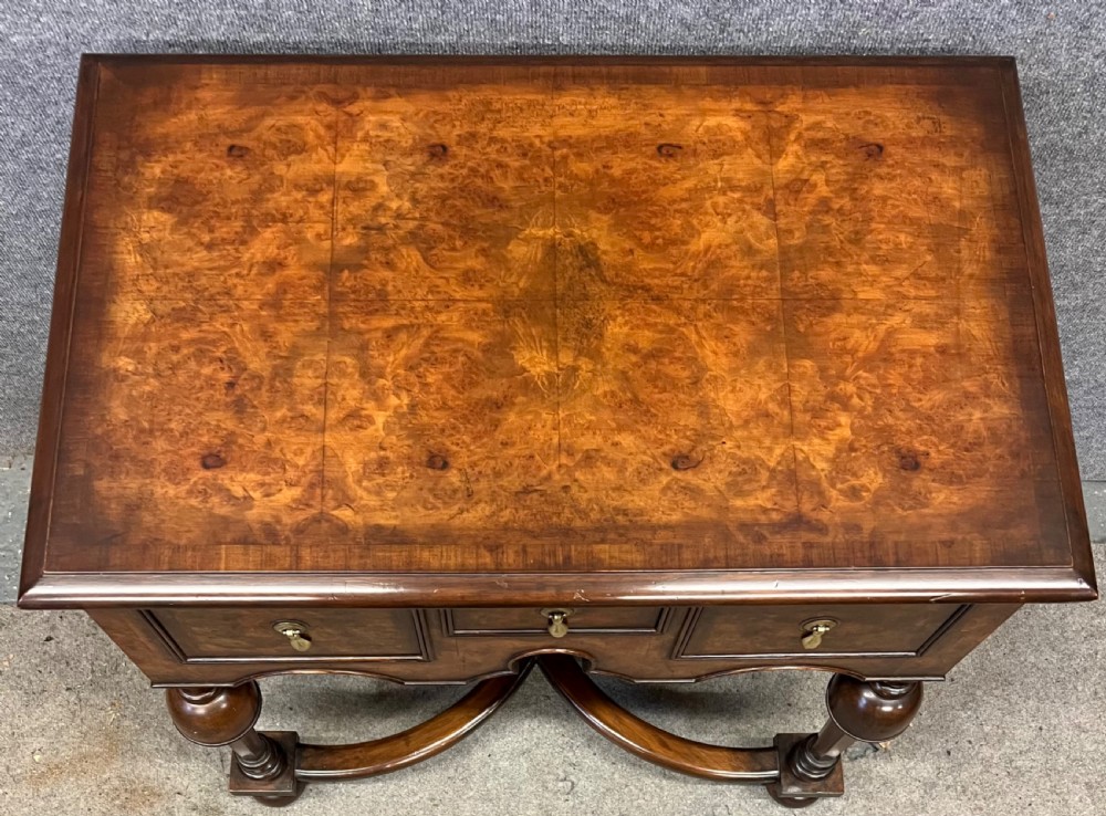 William & Mary Style Burr Walnut Low Boy View VI