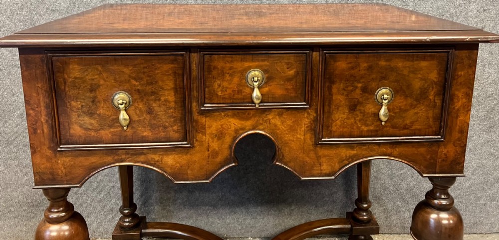 William & Mary Style Burr Walnut Low Boy View VIII