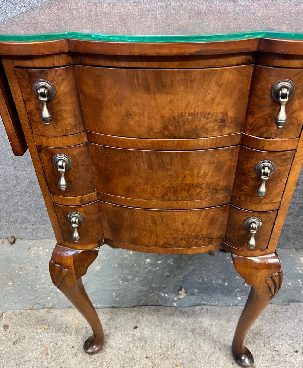 Pair Queen Anne Style Bedside Chests or Lamp tables View VI