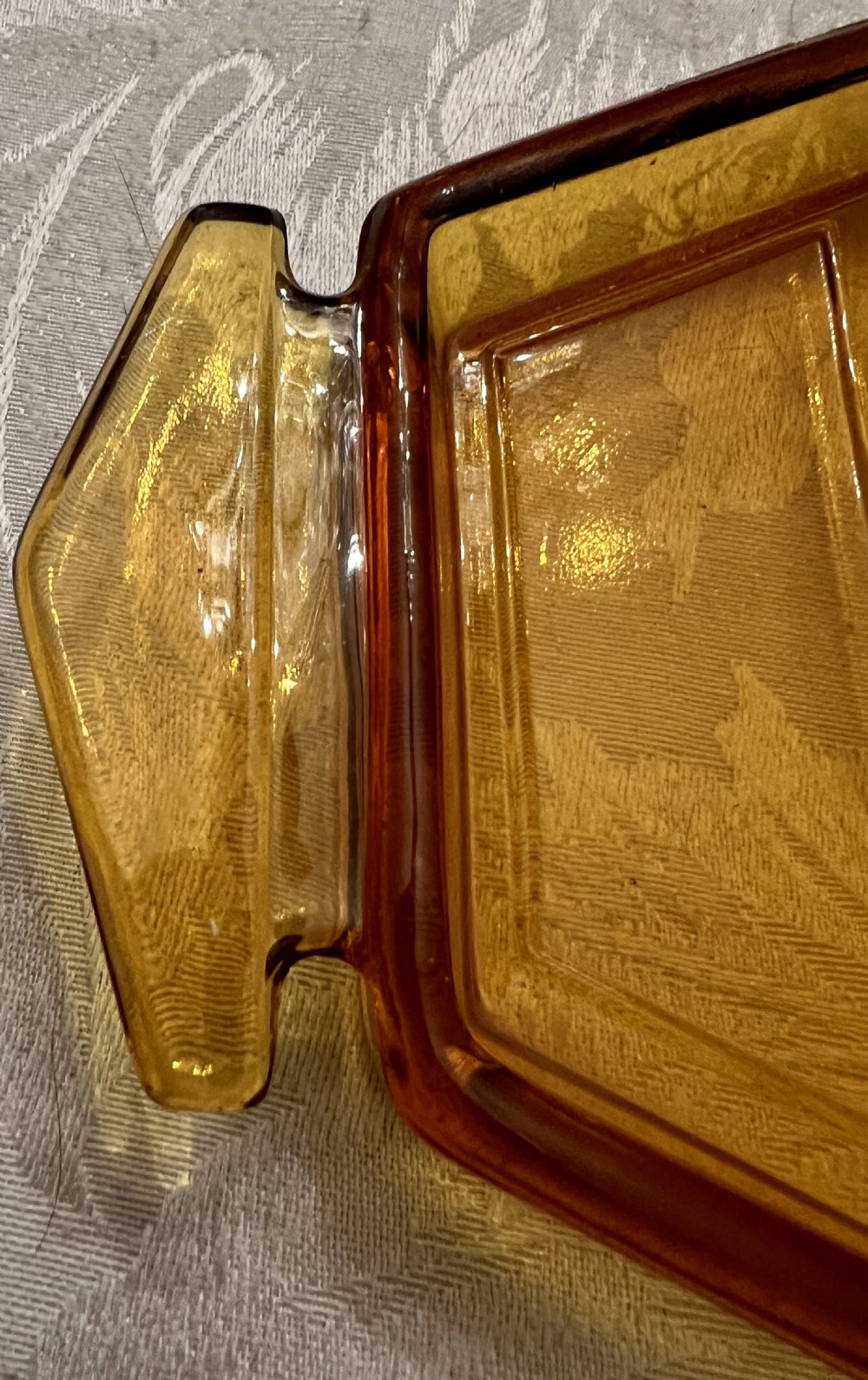 Art Deco Amber Glass Decanter Set View VI