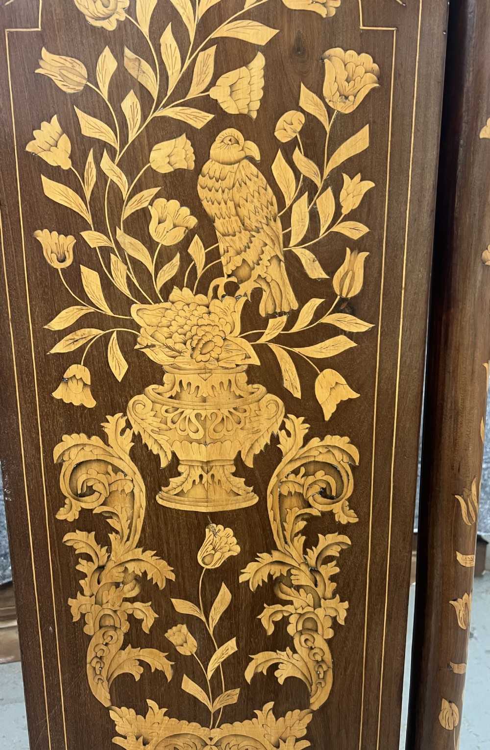Stunning Dutch Marquetry Inlaid Bookcase View III