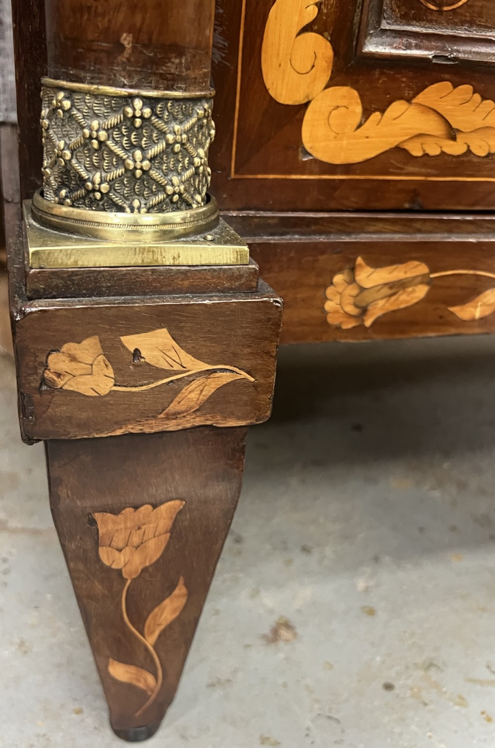 Stunning Dutch Marquetry Inlaid Bookcase View VIII