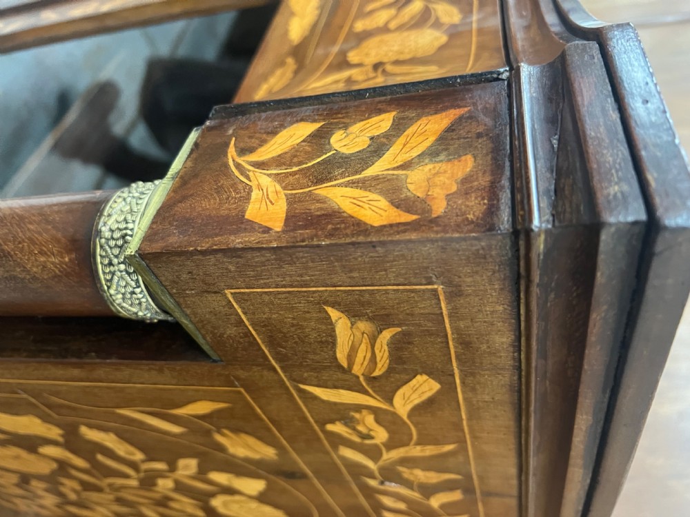 Stunning Dutch Marquetry Inlaid Bookcase View XVII