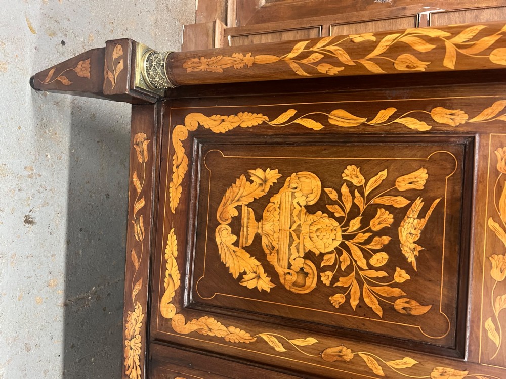 Stunning Dutch Marquetry Inlaid Bookcase View XIX