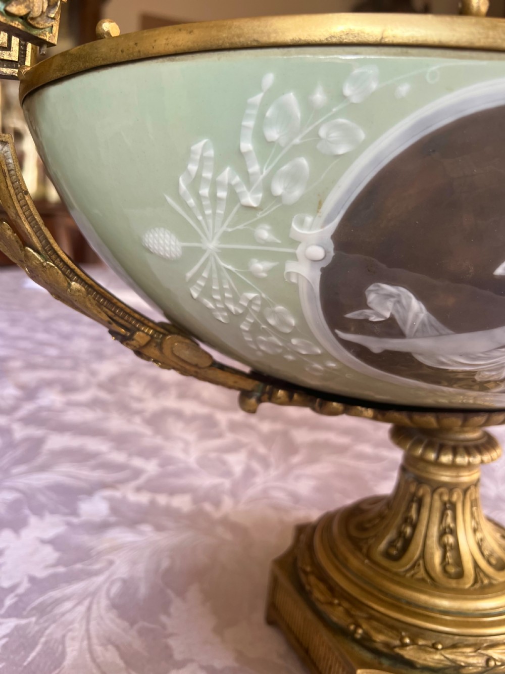   Antique Pate sur Pate Centre Piece View X