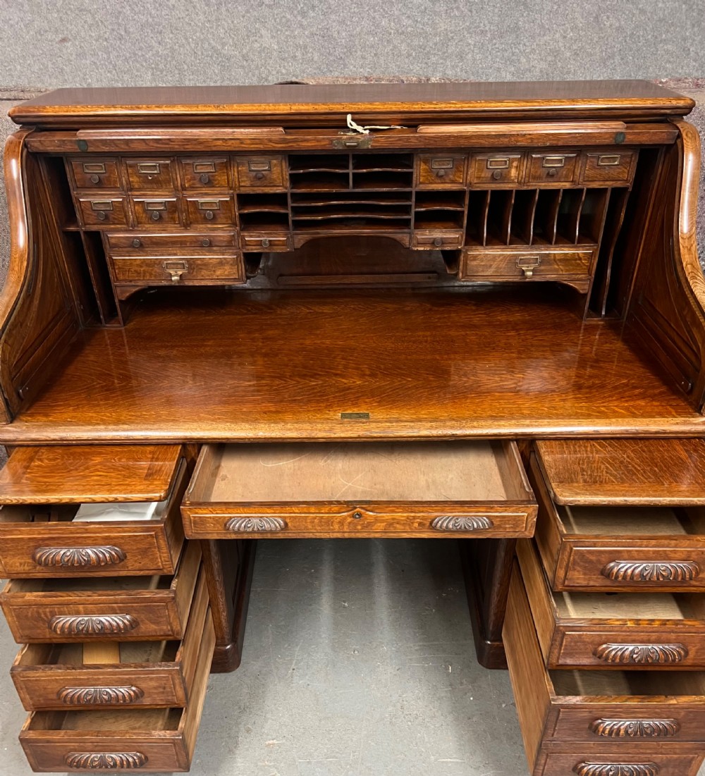 Good Quality Antique Roll Top Desk View X