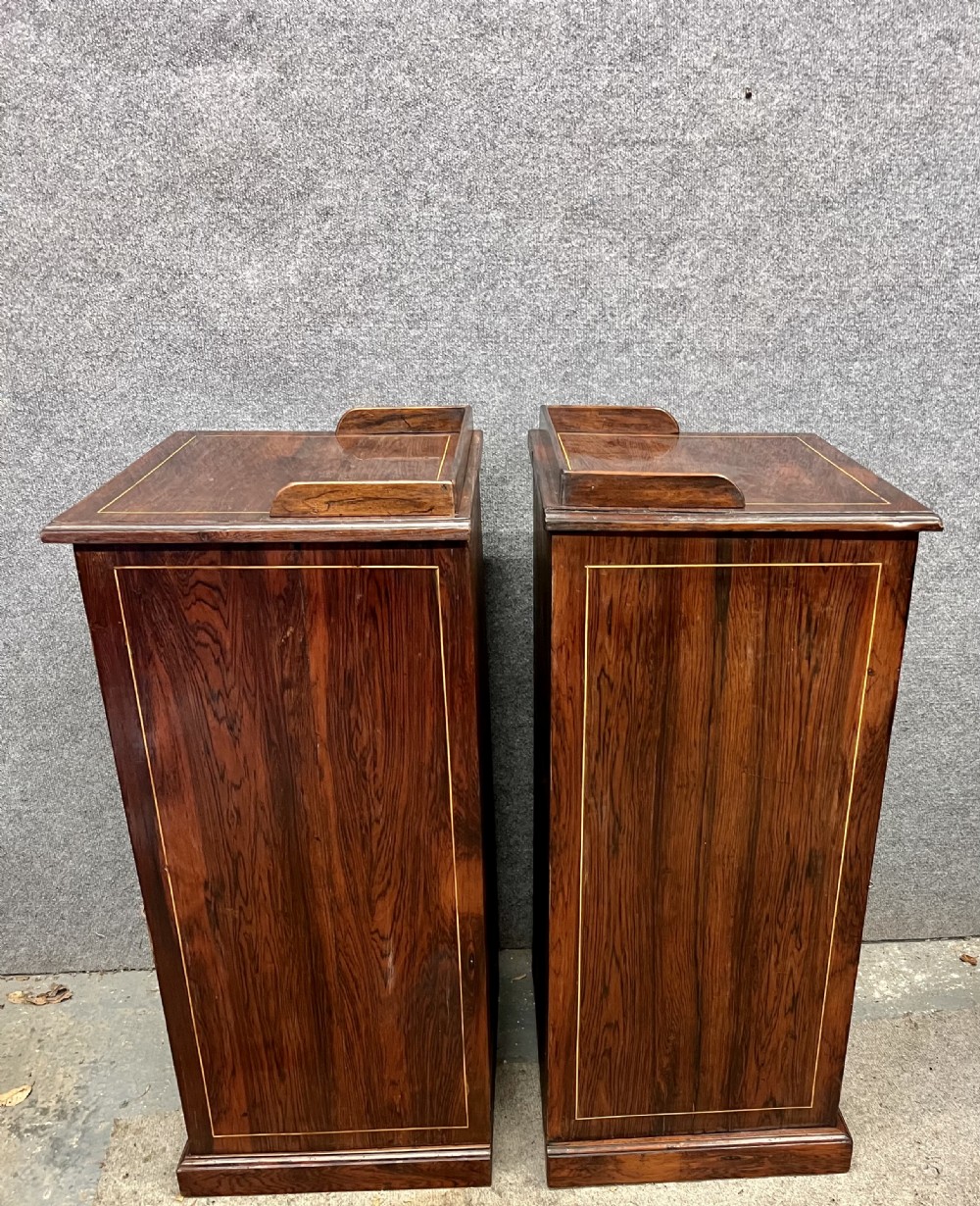Pair of Edwardian inlaid Bedside Cabinets View V