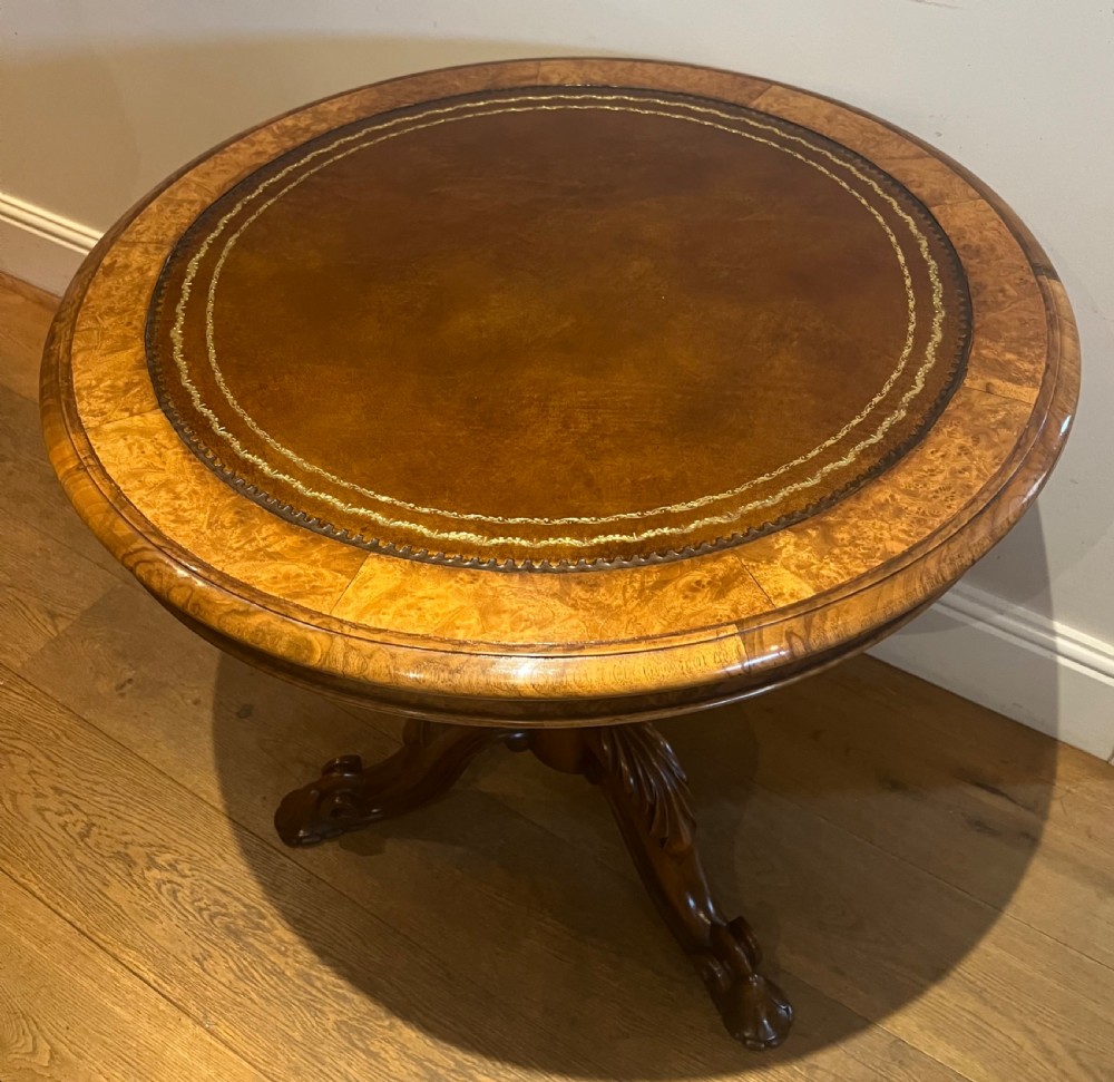 Large Victorian Burr Walnut Occasional Table