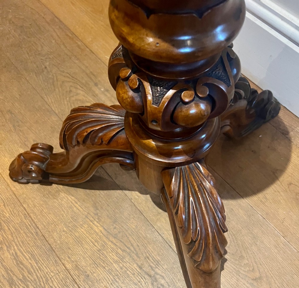 Large Victorian Burr Walnut Occasional Table View III