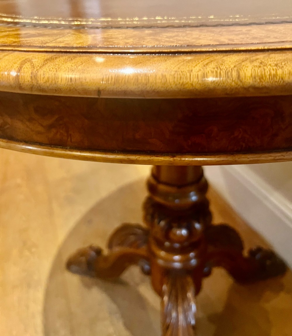 Large Victorian Burr Walnut Occasional Table View V