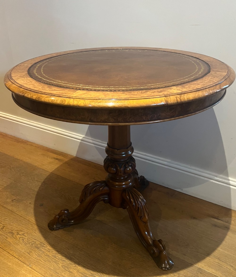Large Victorian Burr Walnut Occasional Table View XII