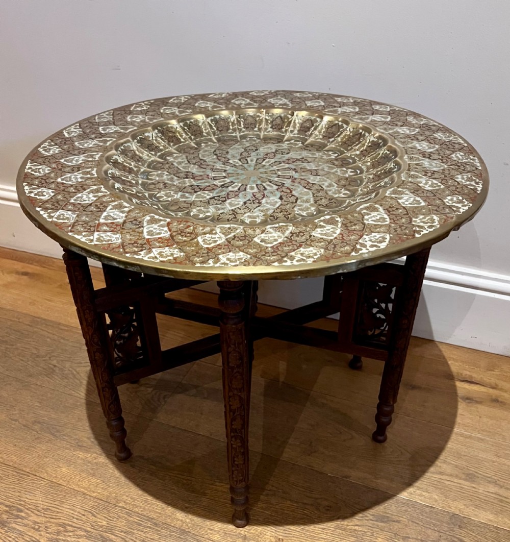 Brass & Enamelled Benares Occasional Table