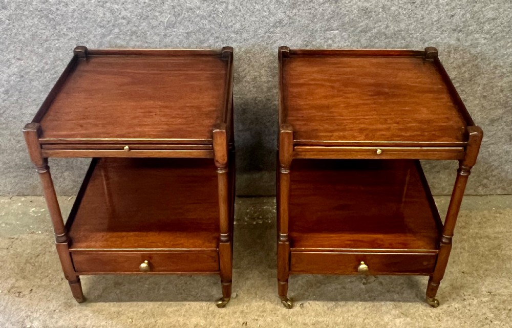 Pair Mahogany Occasional End or Lamp Tables View IV
