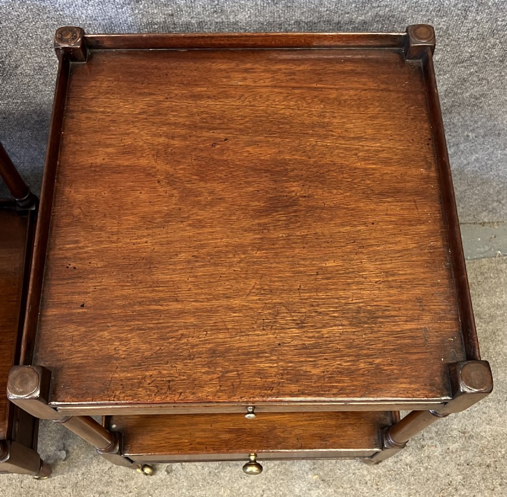Pair Mahogany Occasional End or Lamp Tables View V