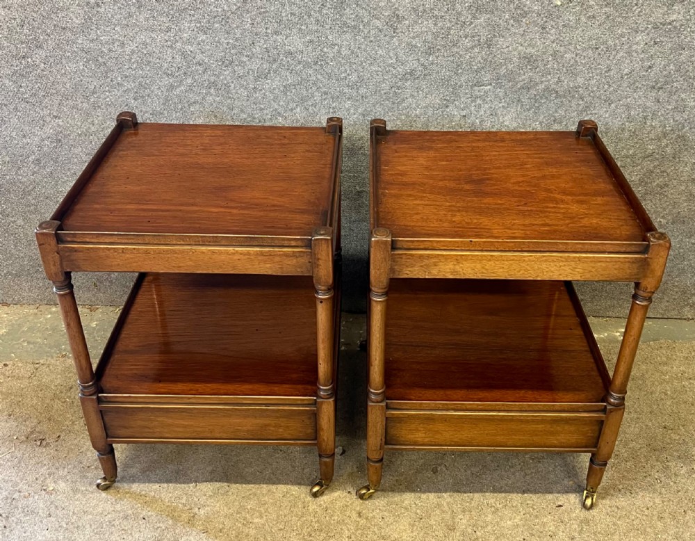 Pair Mahogany Occasional End or Lamp Tables View VIII