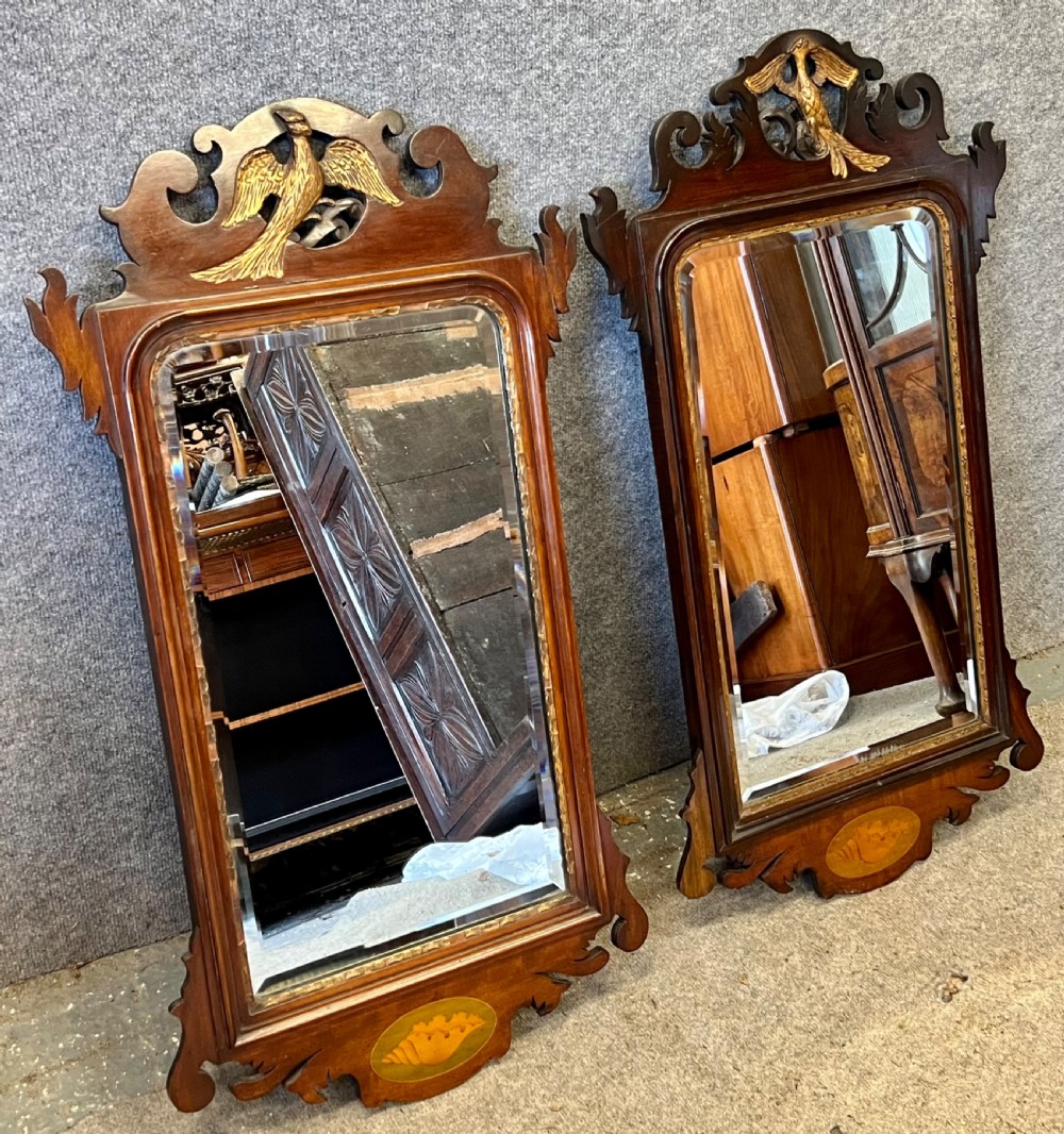 Antique Matched Pair of Chippendale Style Mirrors View VI