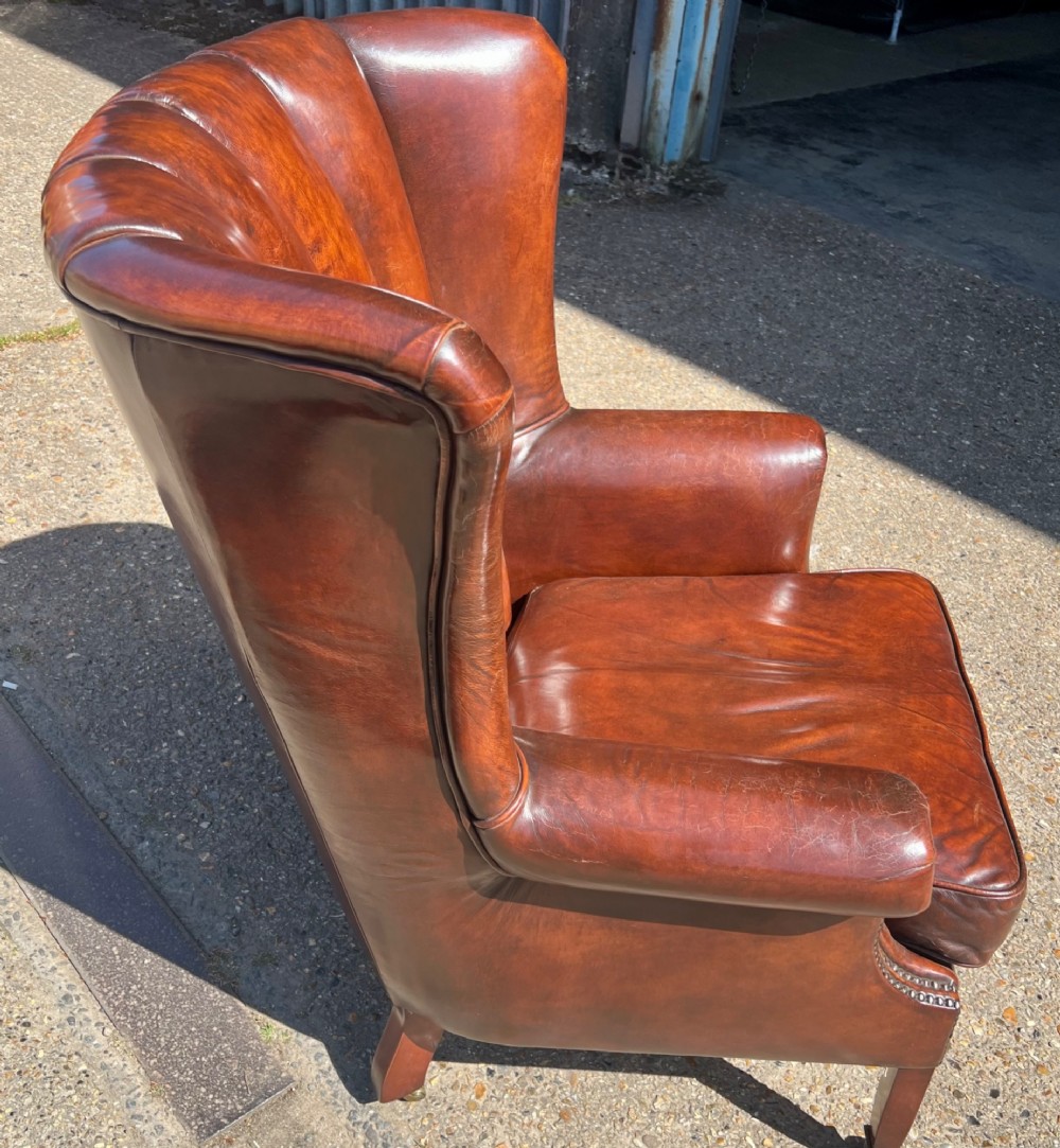 Georgian Style Leather Armchair View II