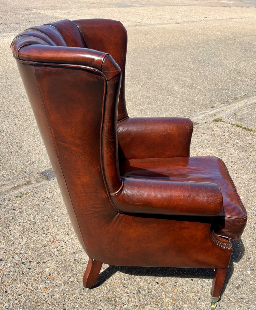 Georgian Style Leather Armchair View VI