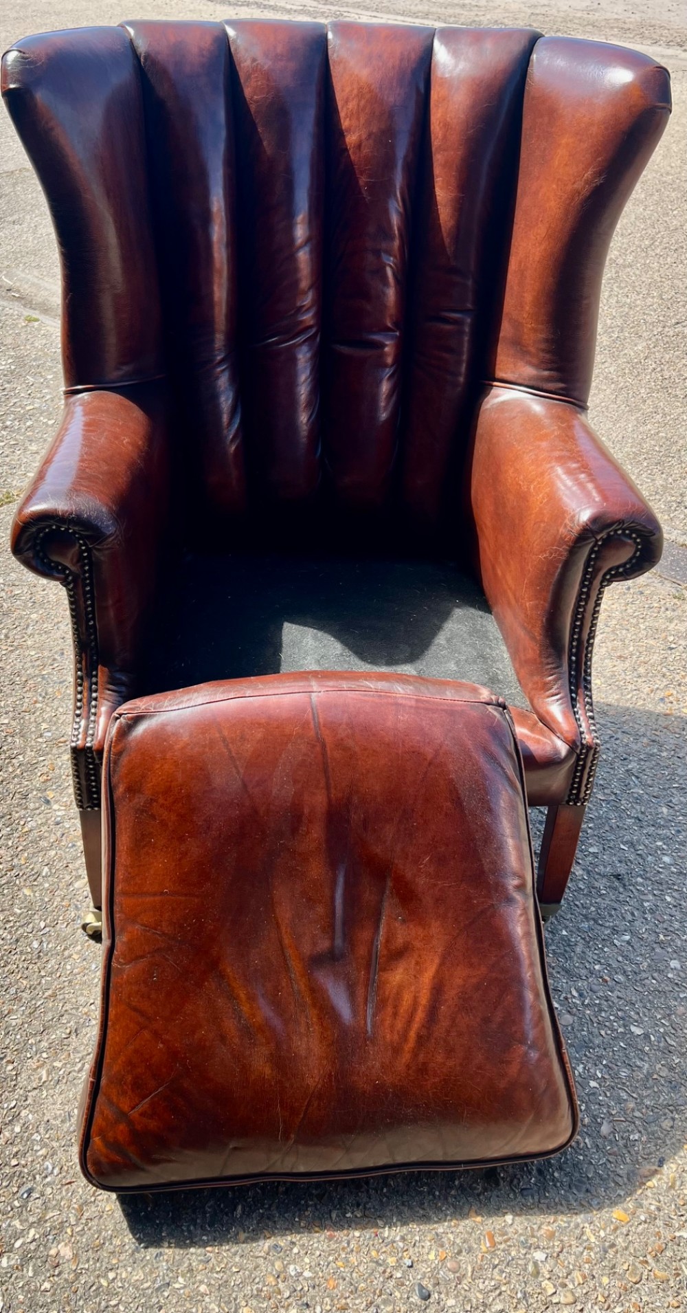 Georgian Style Leather Armchair View IX