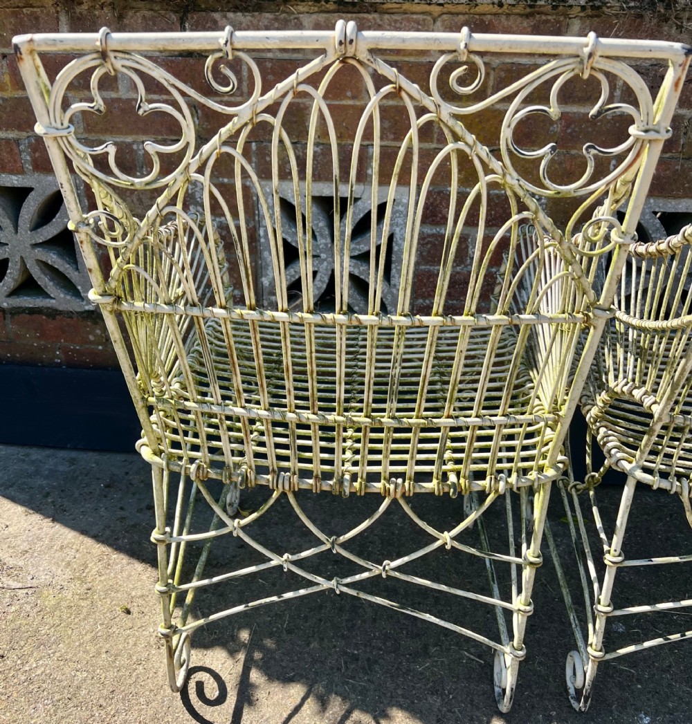 Pair of Gothic Style Iron Garden Chairs View VI