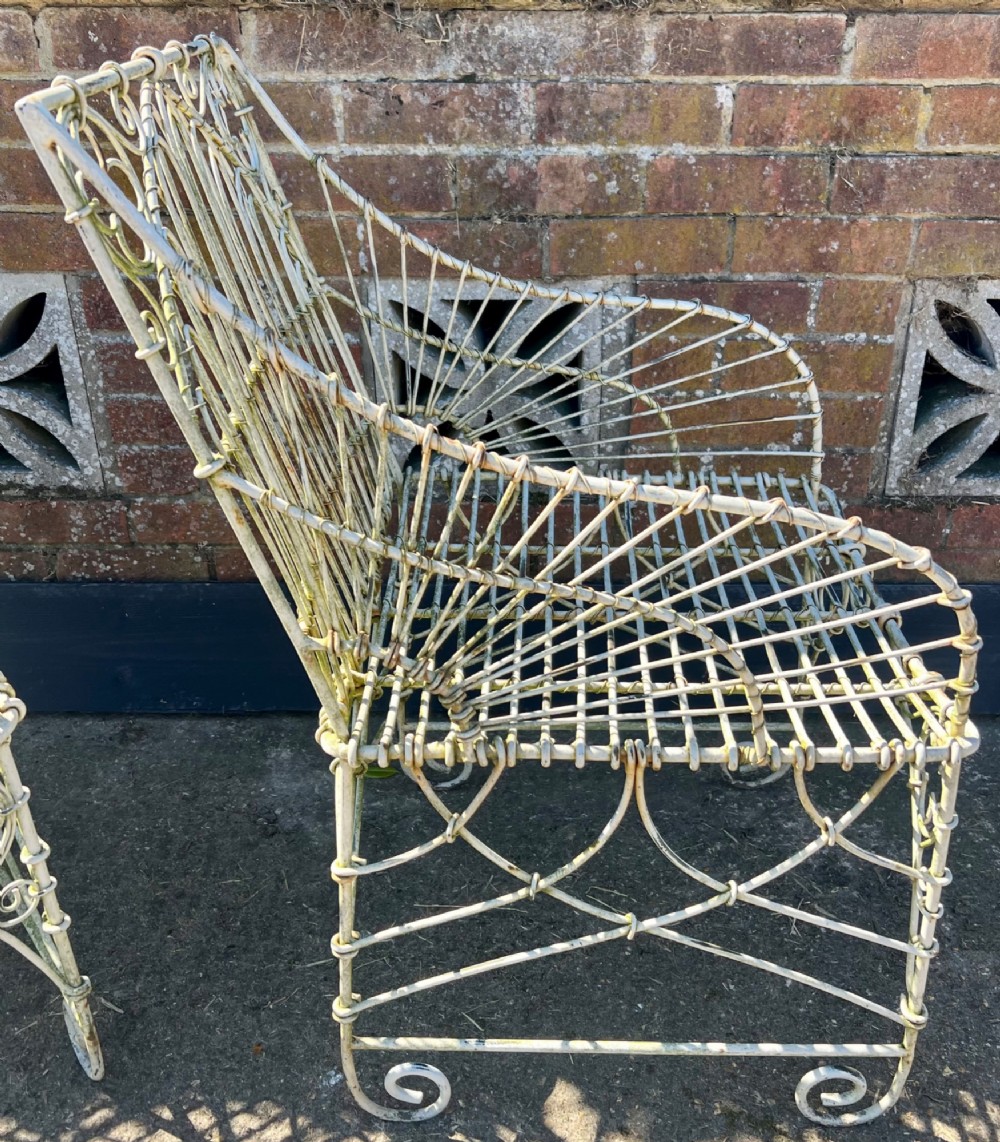 Pair of Gothic Style Iron Garden Chairs View VIII
