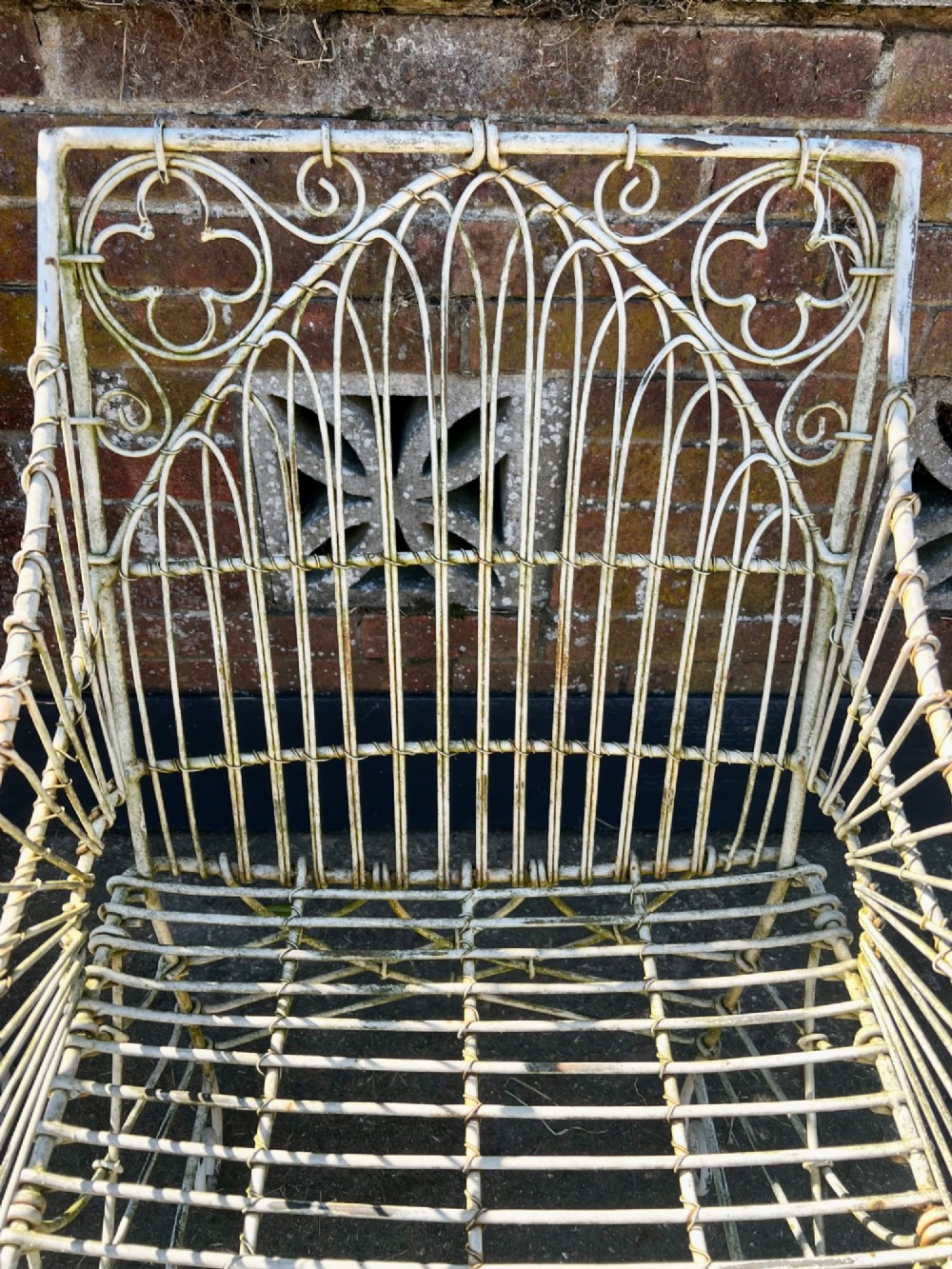 Pair of Gothic Style Iron Garden Chairs View XII