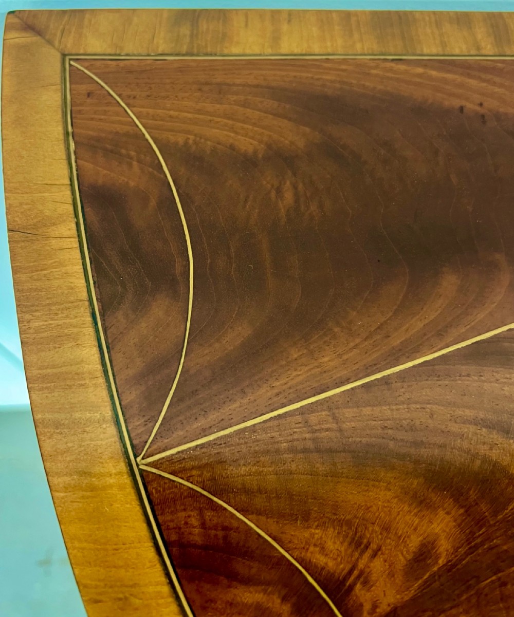 Attractive Sheraton Revival Inlaid  Card or Console Table View III