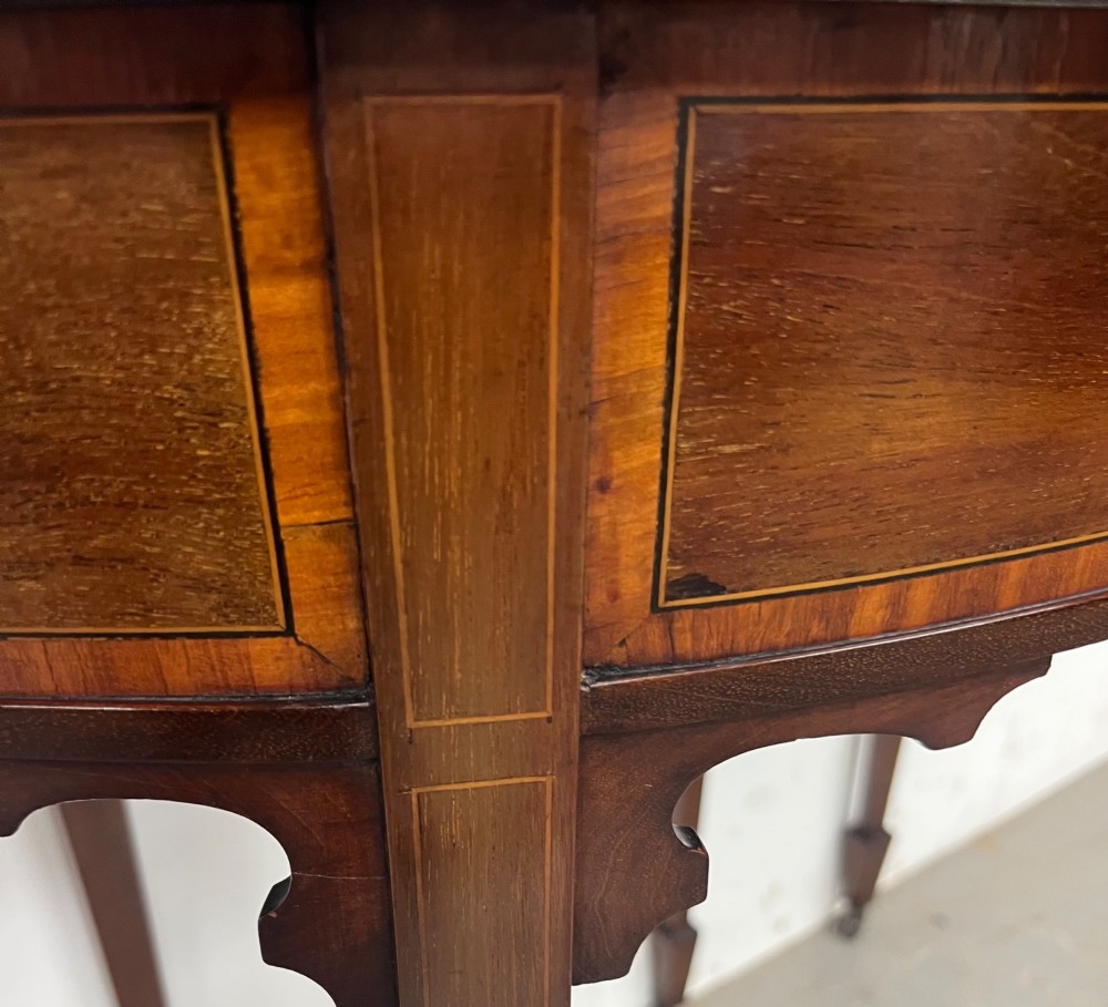 Attractive Sheraton Revival Inlaid  Card or Console Table View VI