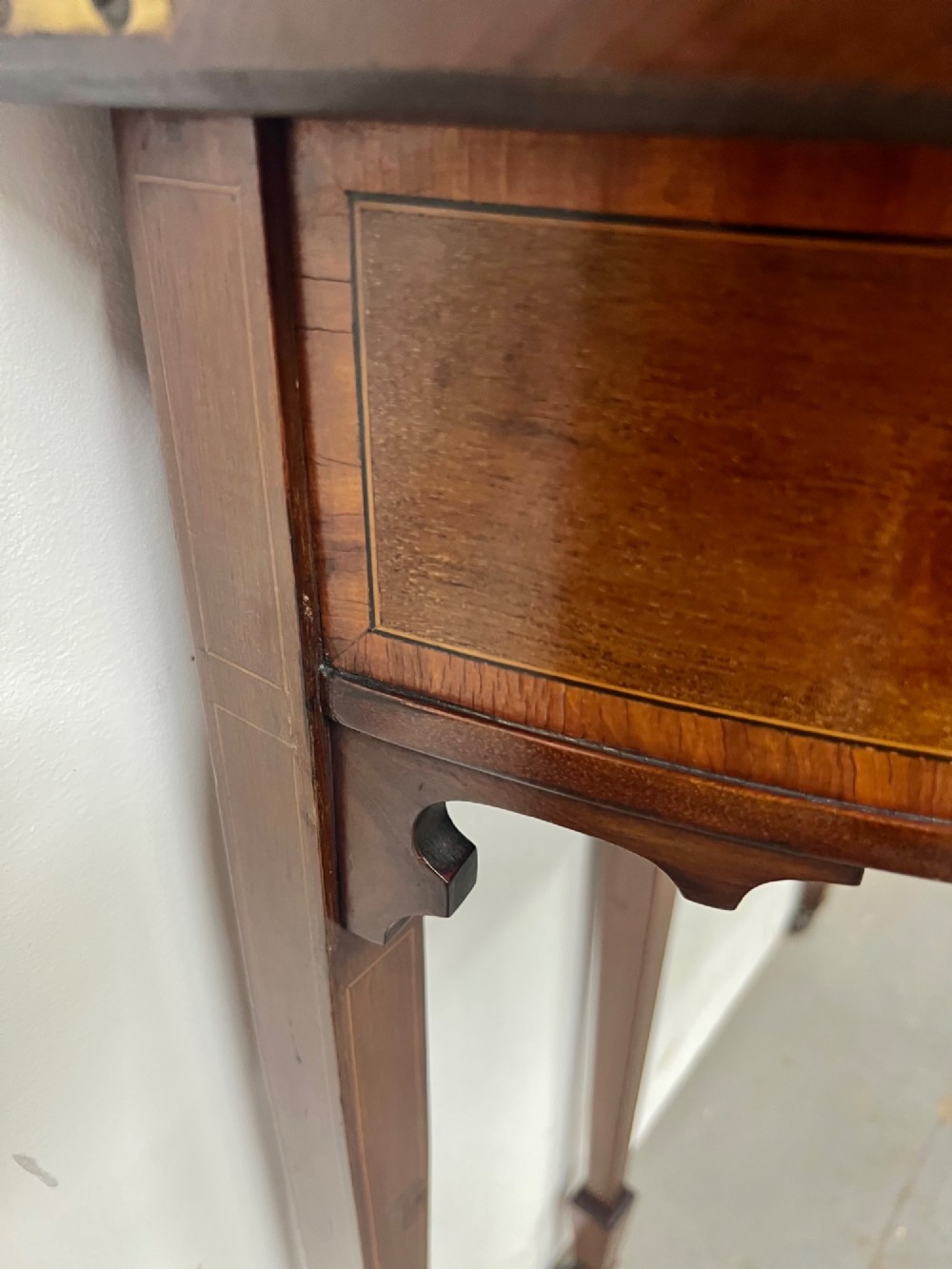 Attractive Sheraton Revival Inlaid  Card or Console Table View VII