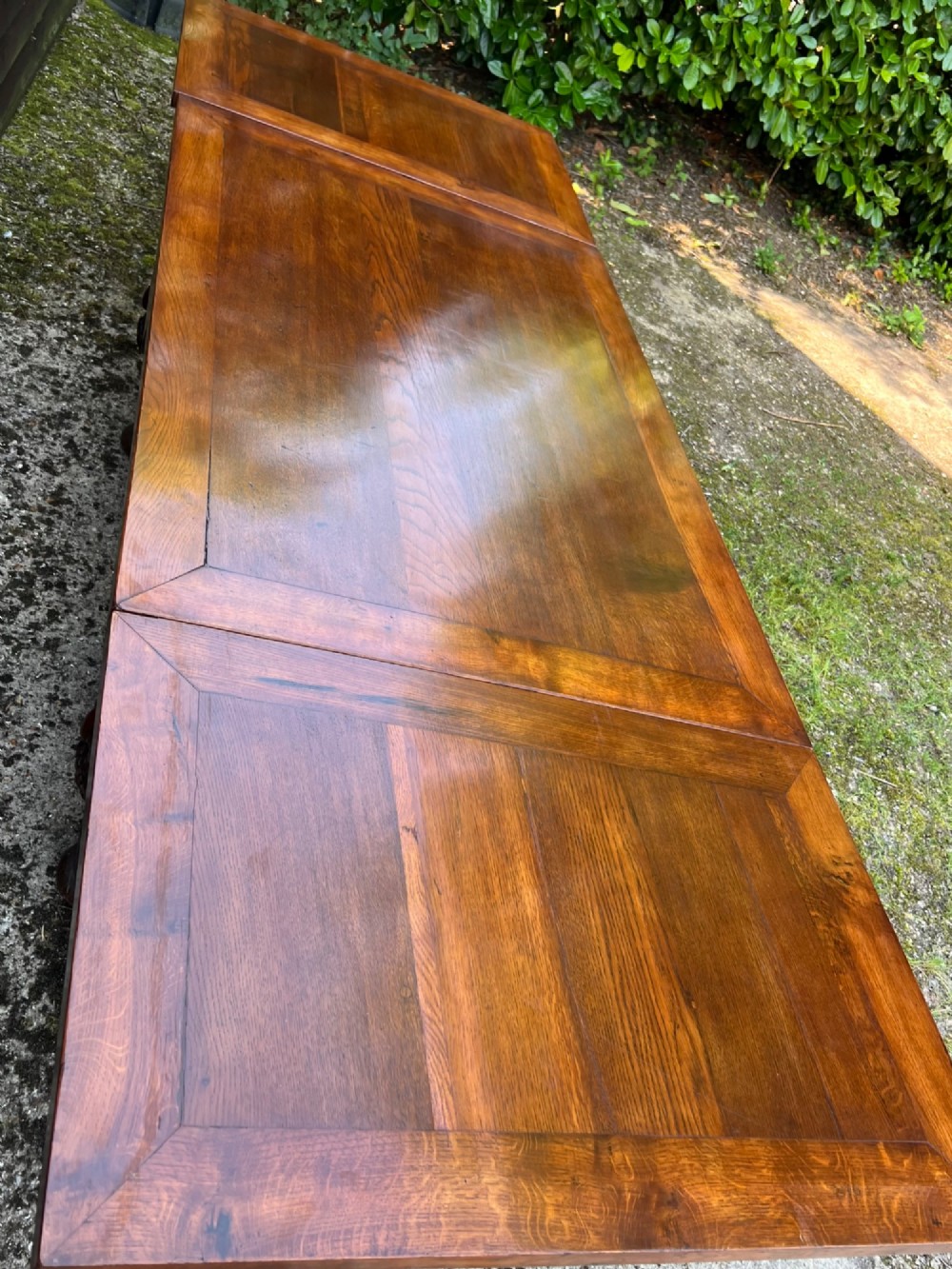Superior Jacobean Style Extending Oak Refectory Table View VIII