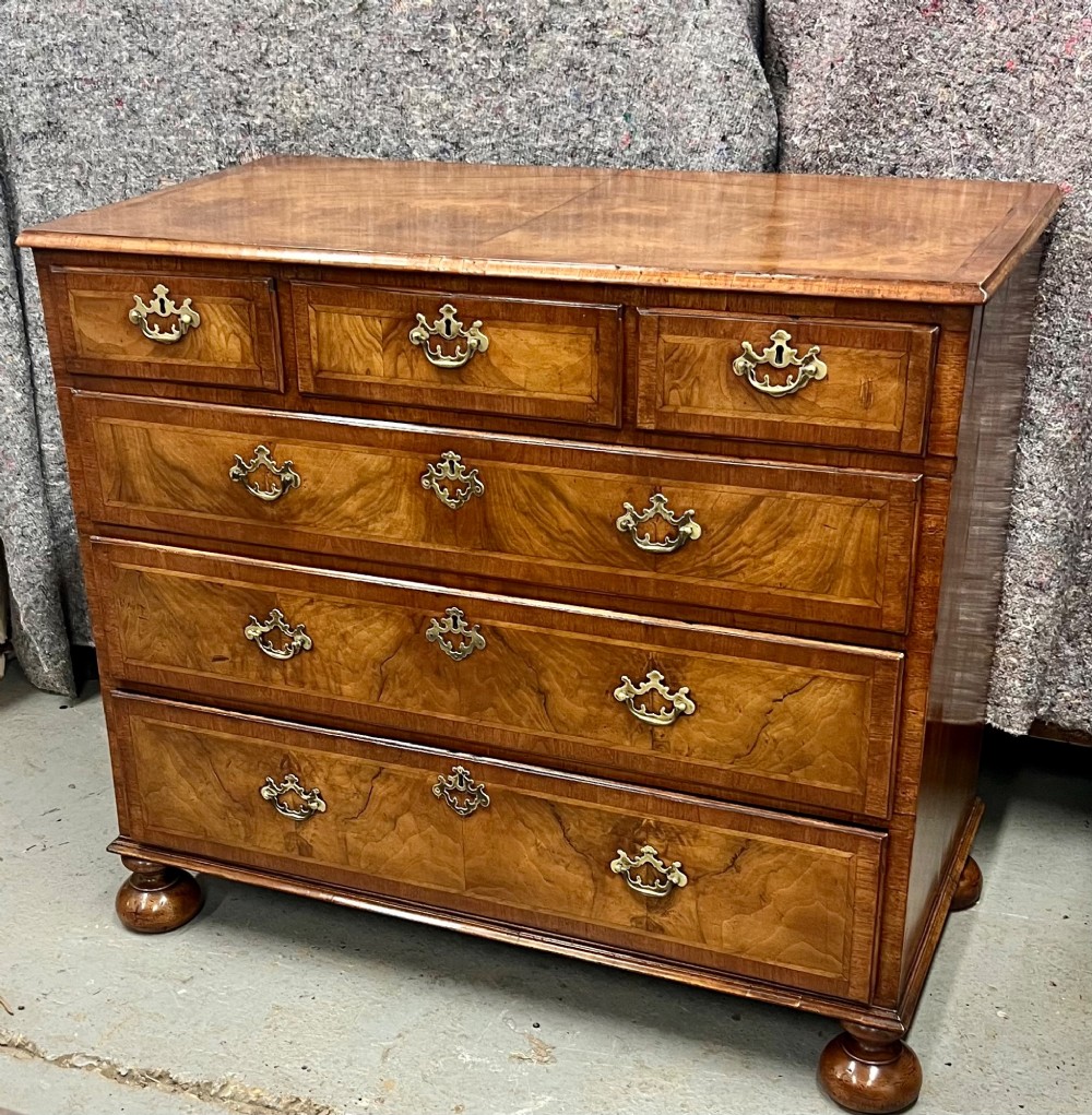 Early 18th C. Walnut Chest of Drawers