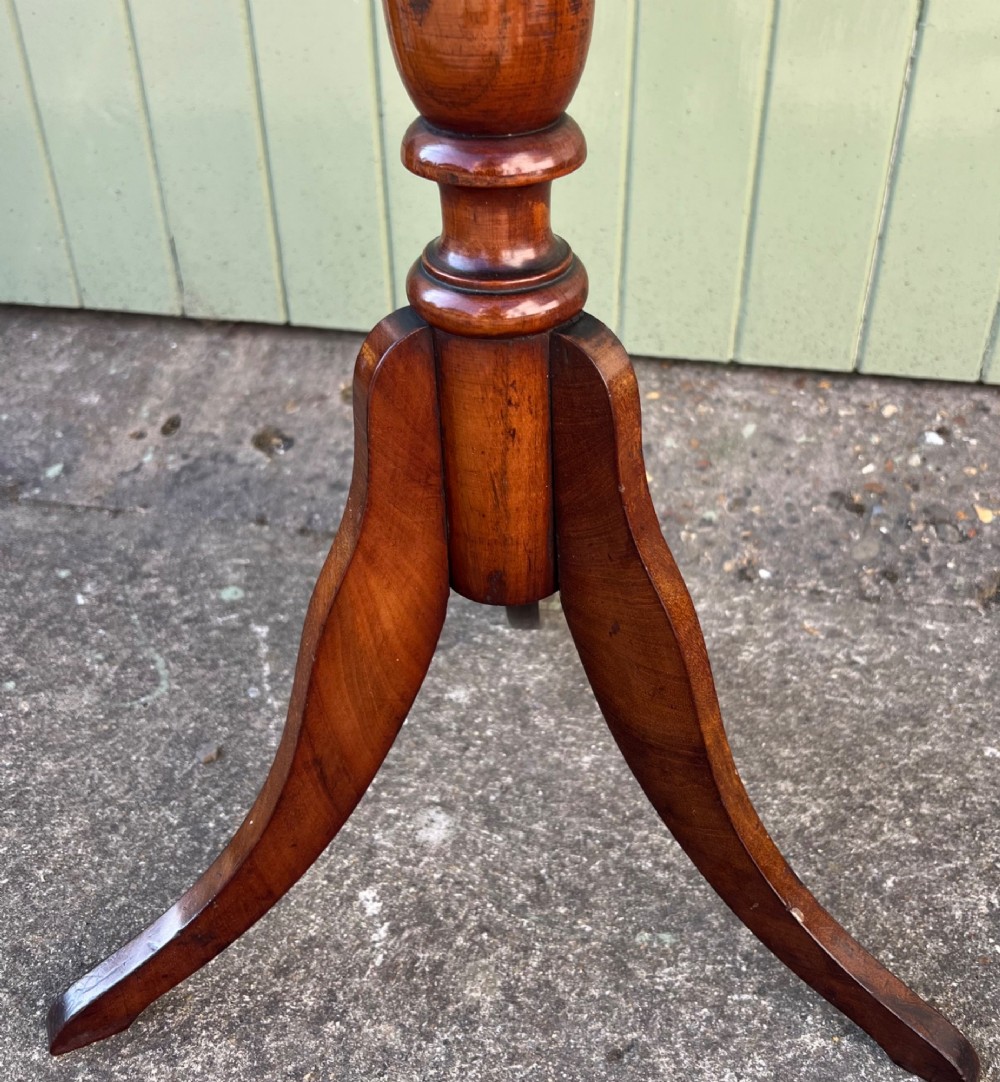 An antique rosewood chess table featuring an octagonal top inlaid with a geometric chessboard, supported by a turned central pedestal and a tripod base. View IV