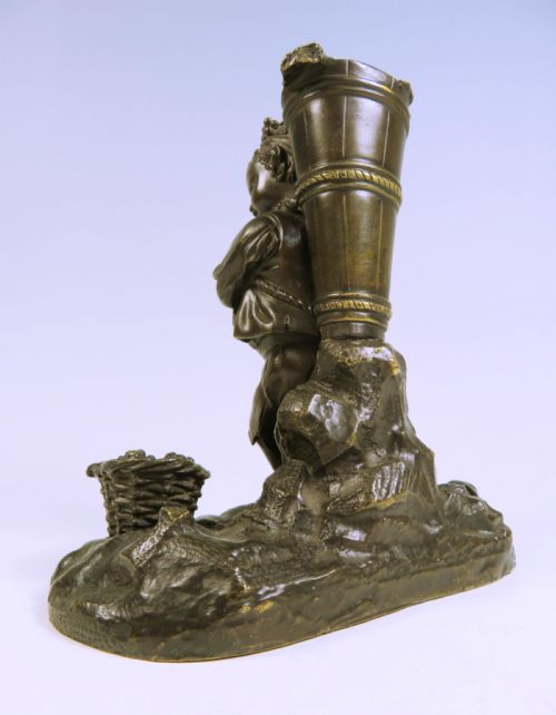 19TH C FRENCH FRUIT PICKER BRONZE - ADDITIONAL PHOTO 3