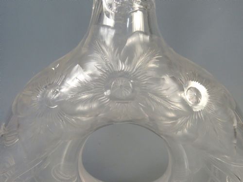 STEVENS AND WILLIAMS ROCK CRYSTAL GLASS DONUT DECANTER 1904 - ADDITIONAL PHOTO 2